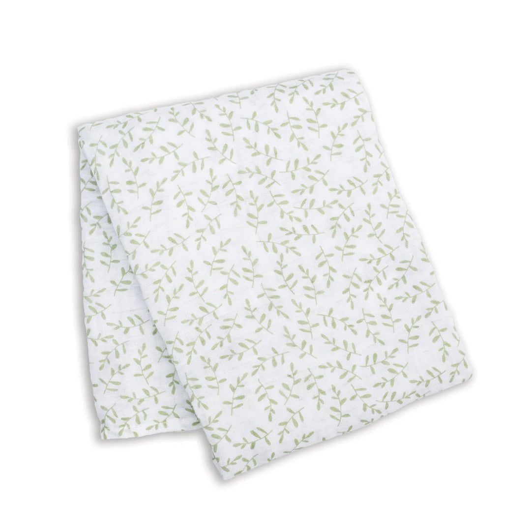 Cotton Muslin Swaddle, Greenery