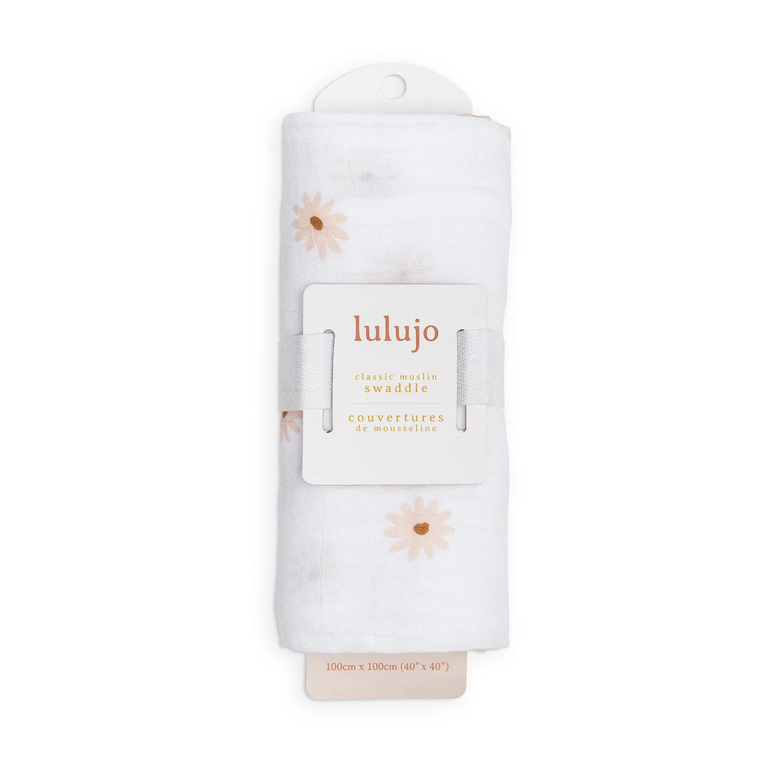 Cotton Muslin Swaddle, Daises
