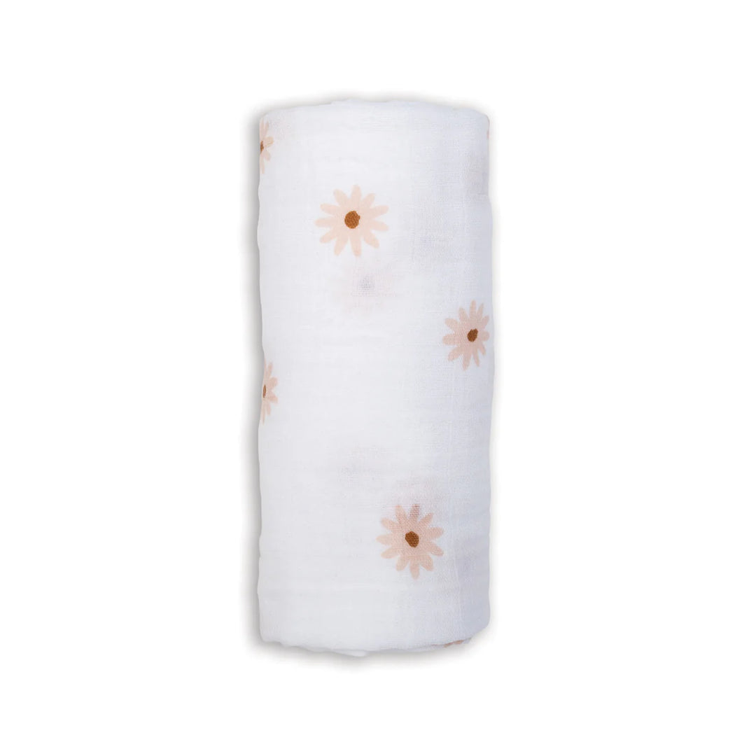 Cotton Muslin Swaddle, Daises