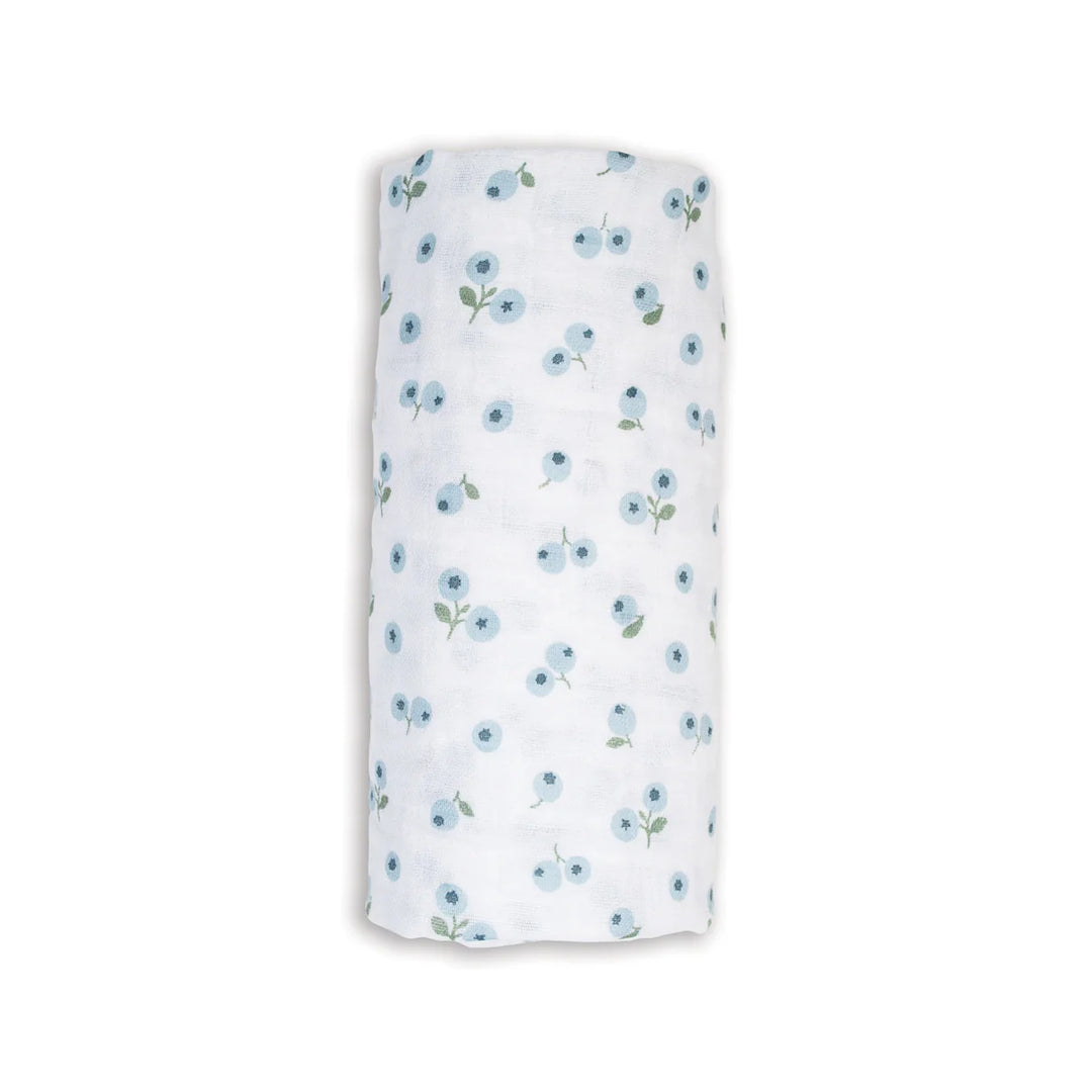 Cotton Muslin Swaddle, Blueberries