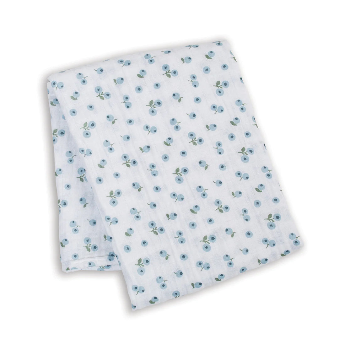 Cotton Muslin Swaddle, Blueberries