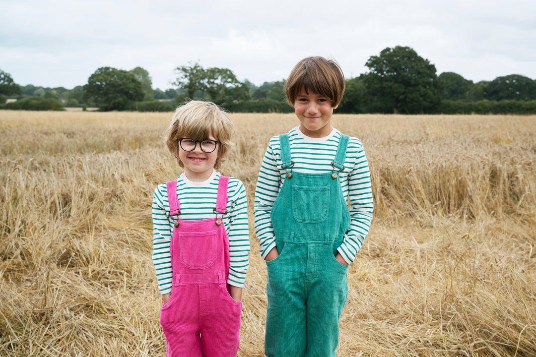 Chunky Cord Dungarees, Emerald