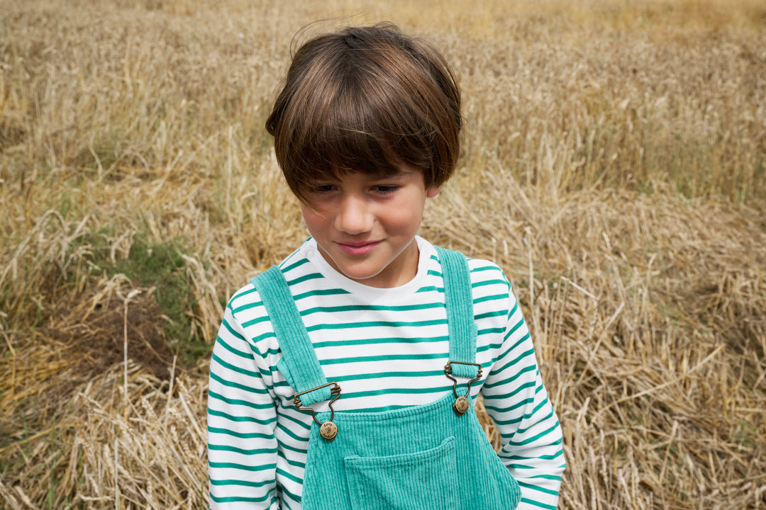 Chunky Cord Dungarees, Emerald