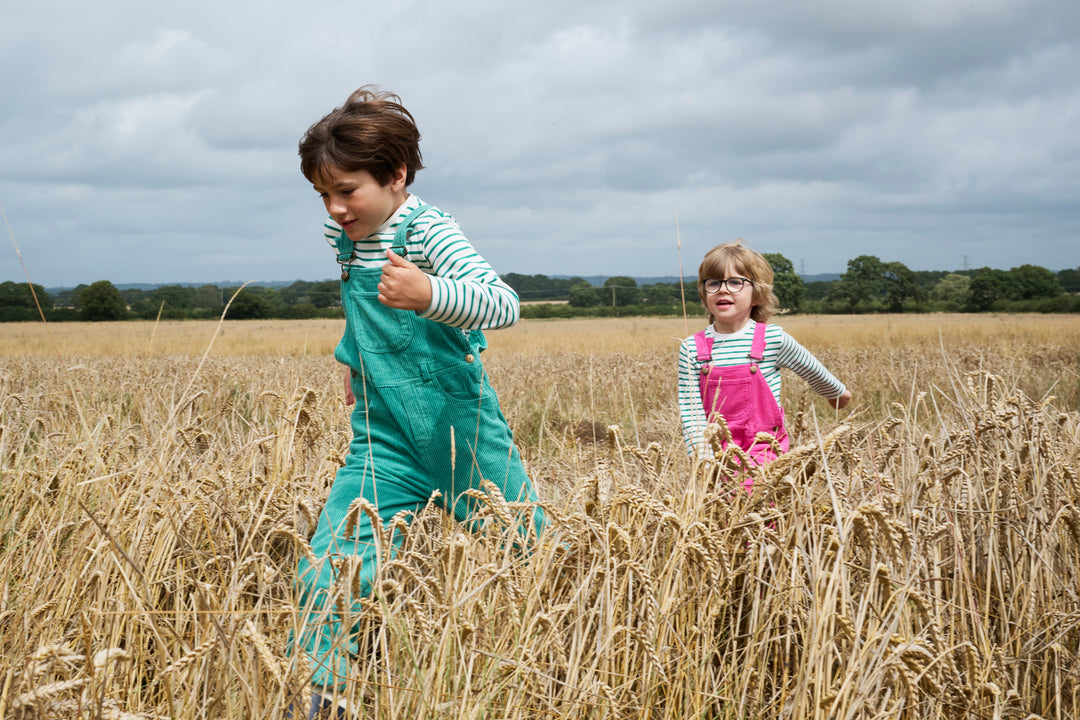 Chunky Cord Dungarees, Emerald