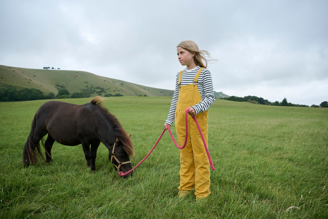 Chunky Cord Dungarees, Ochre