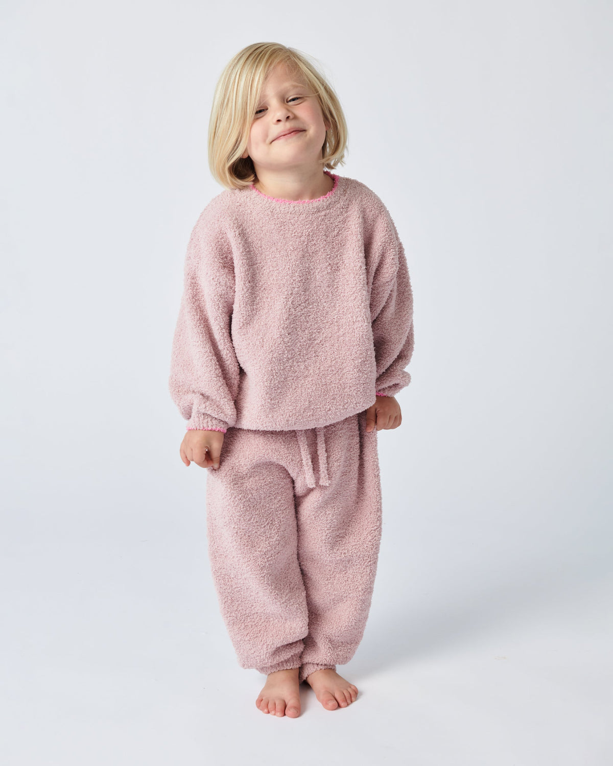 Lounge Pants - Fuzzy, Ash Rose