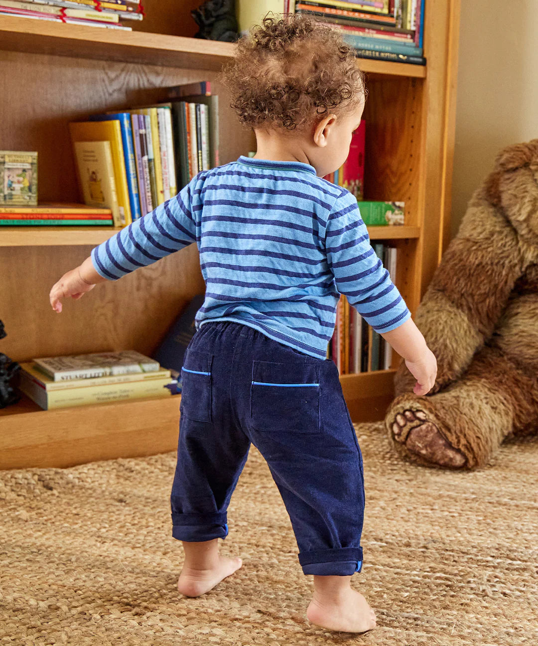 Bowie Baby Pant, Navy Corduroy