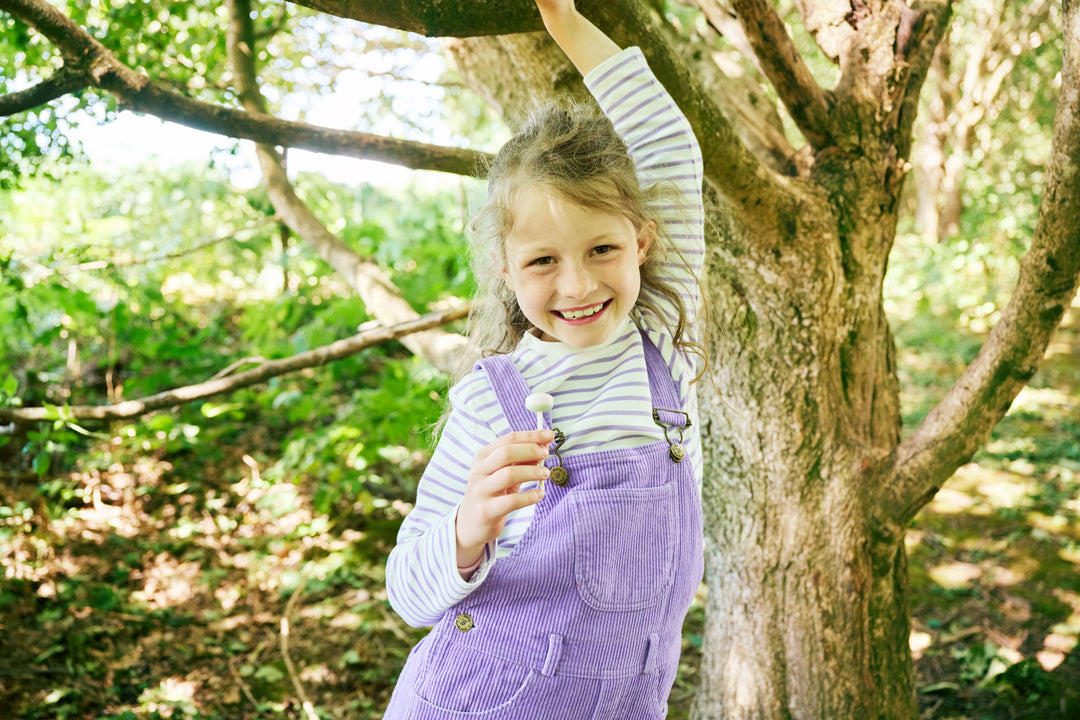 Chunky Cord Dungarees, Violet