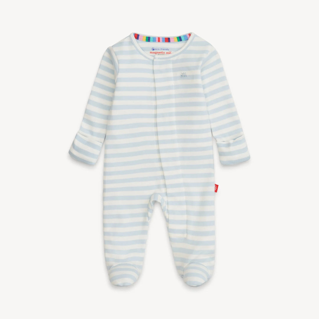 Blue Stripe, Organic Cotton Footie