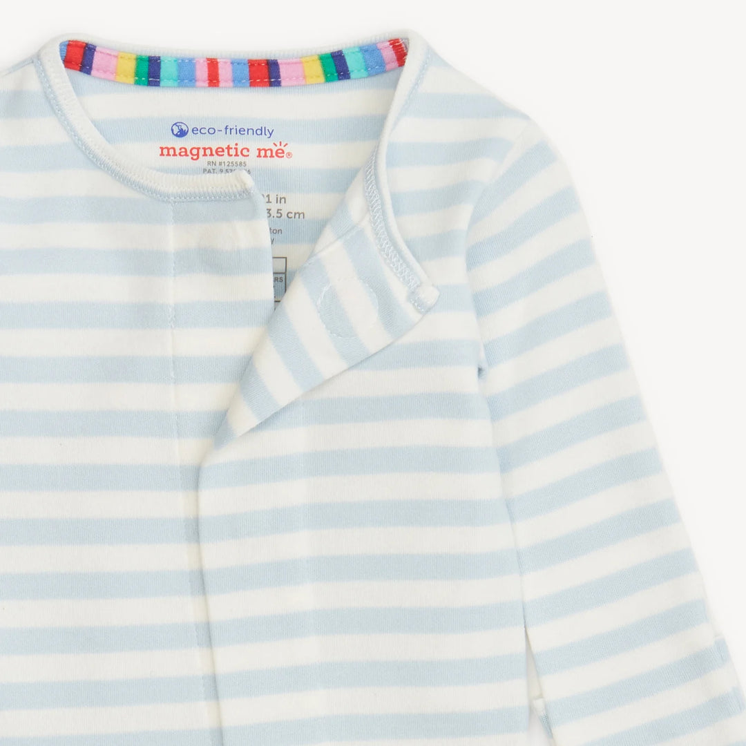 Blue Stripe, Organic Cotton Footie