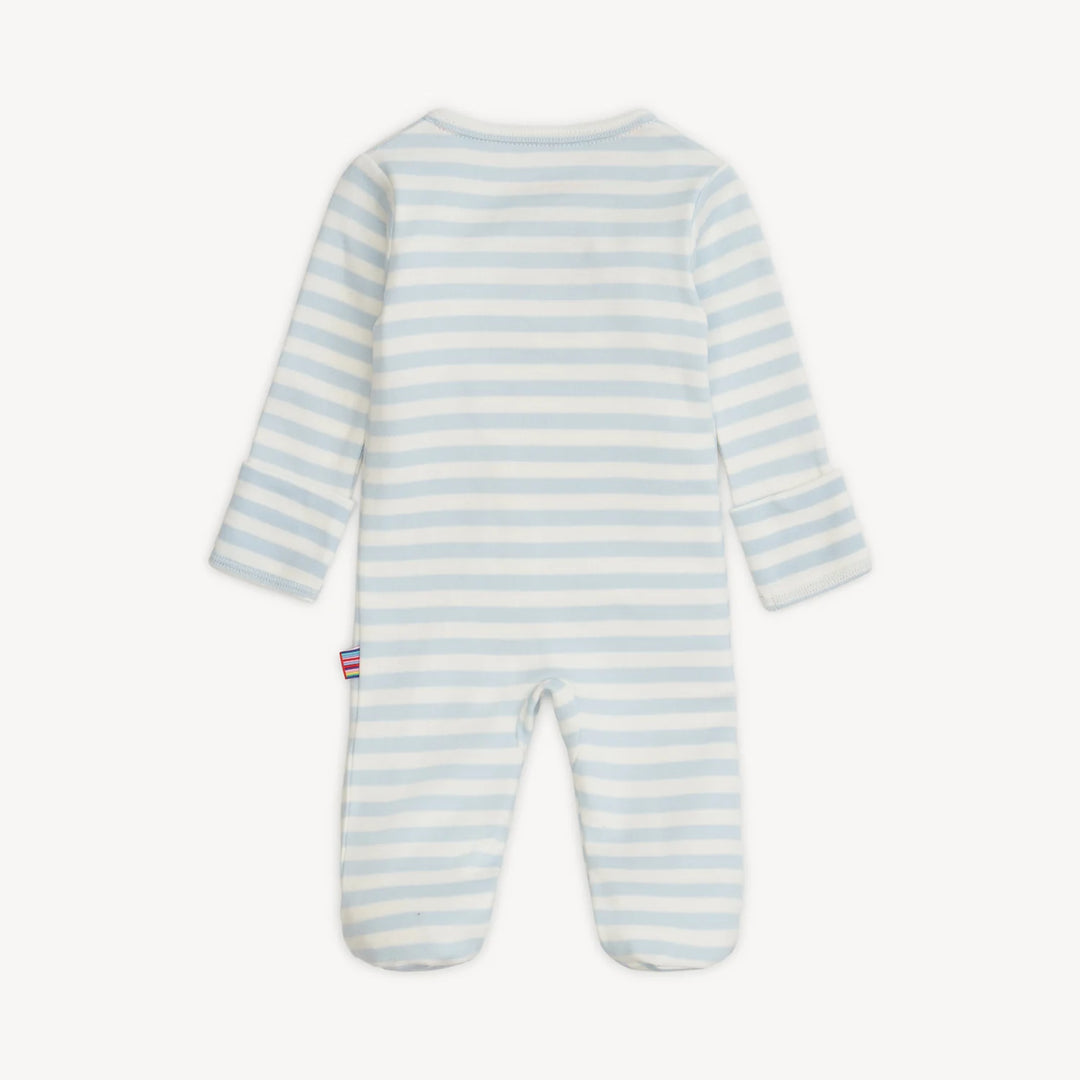 Blue Stripe, Organic Cotton Footie