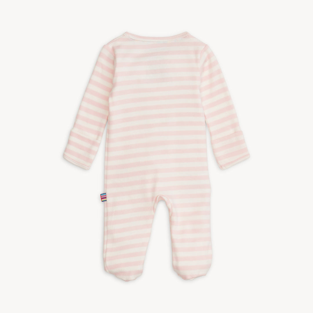 Organic Cotton Footie, Pink Stripe