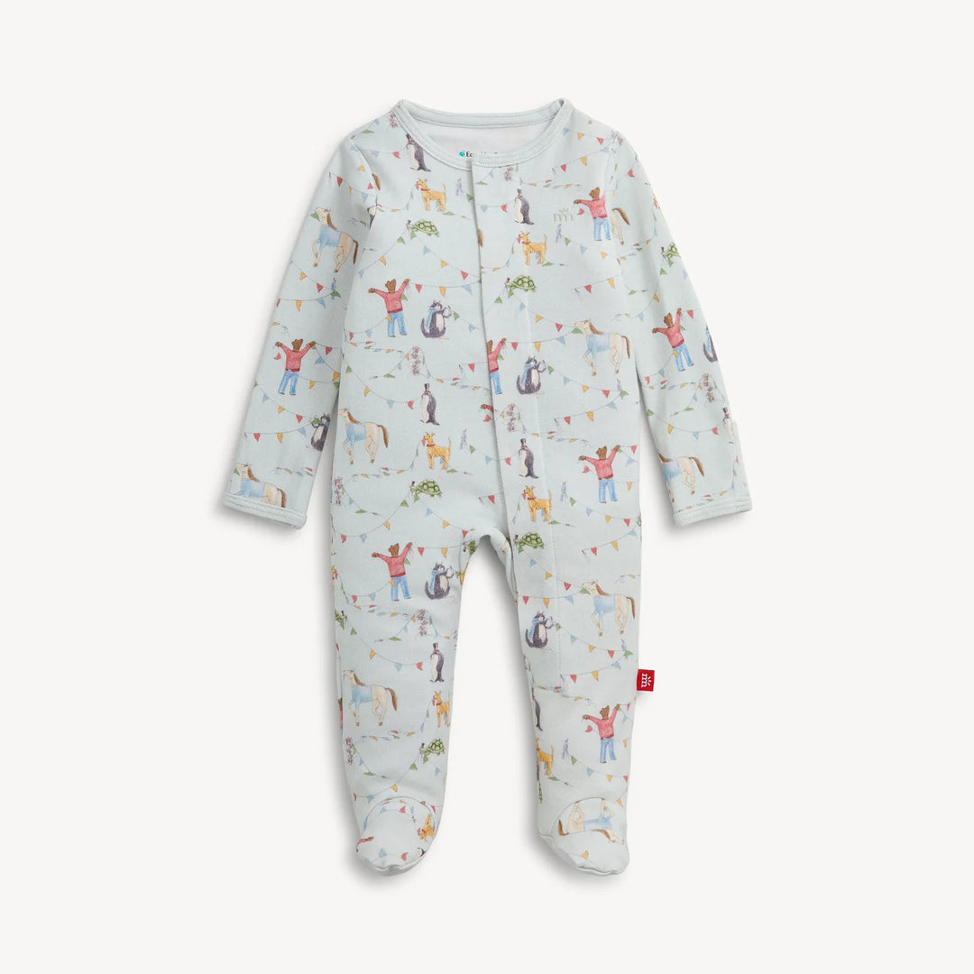Organic Cotton Footie, Festival Friends