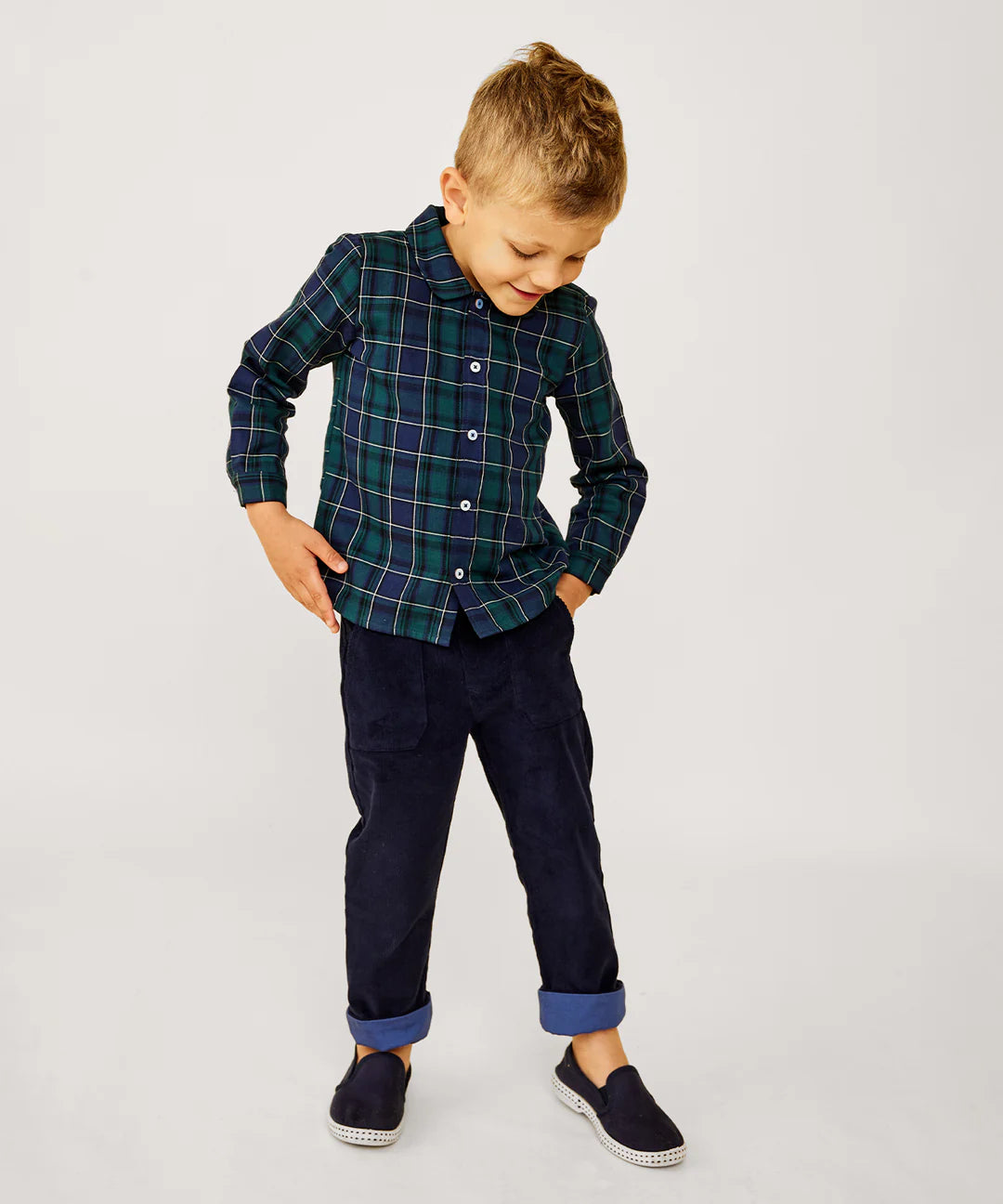 Grow Pant, Navy Corduroy