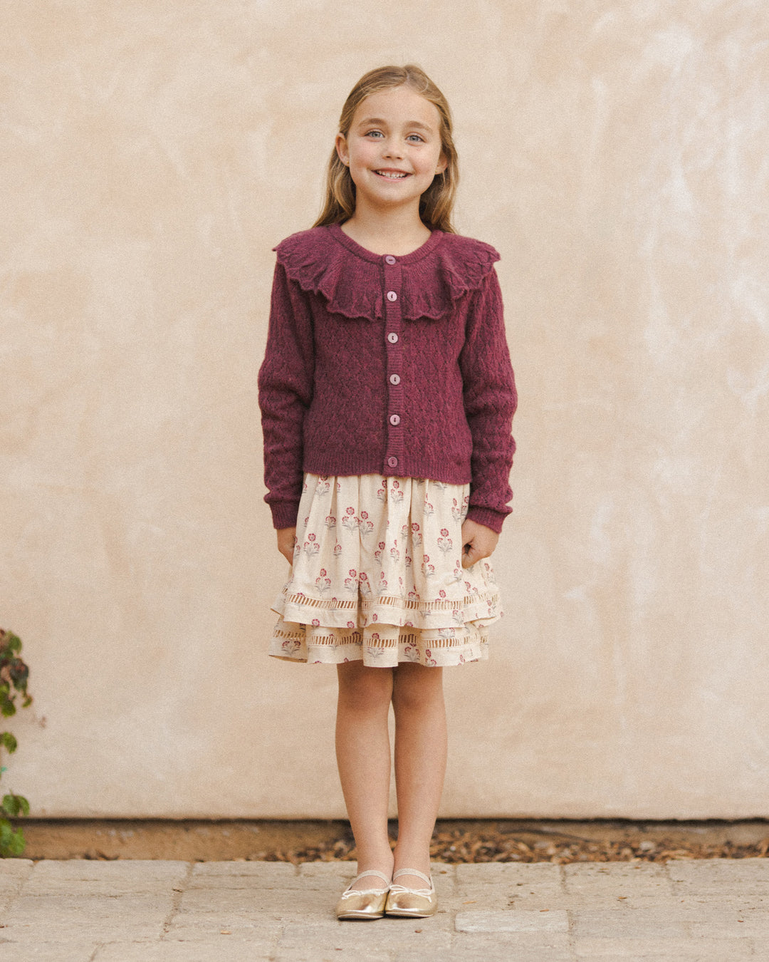 Ruffle Cardigan, Fig