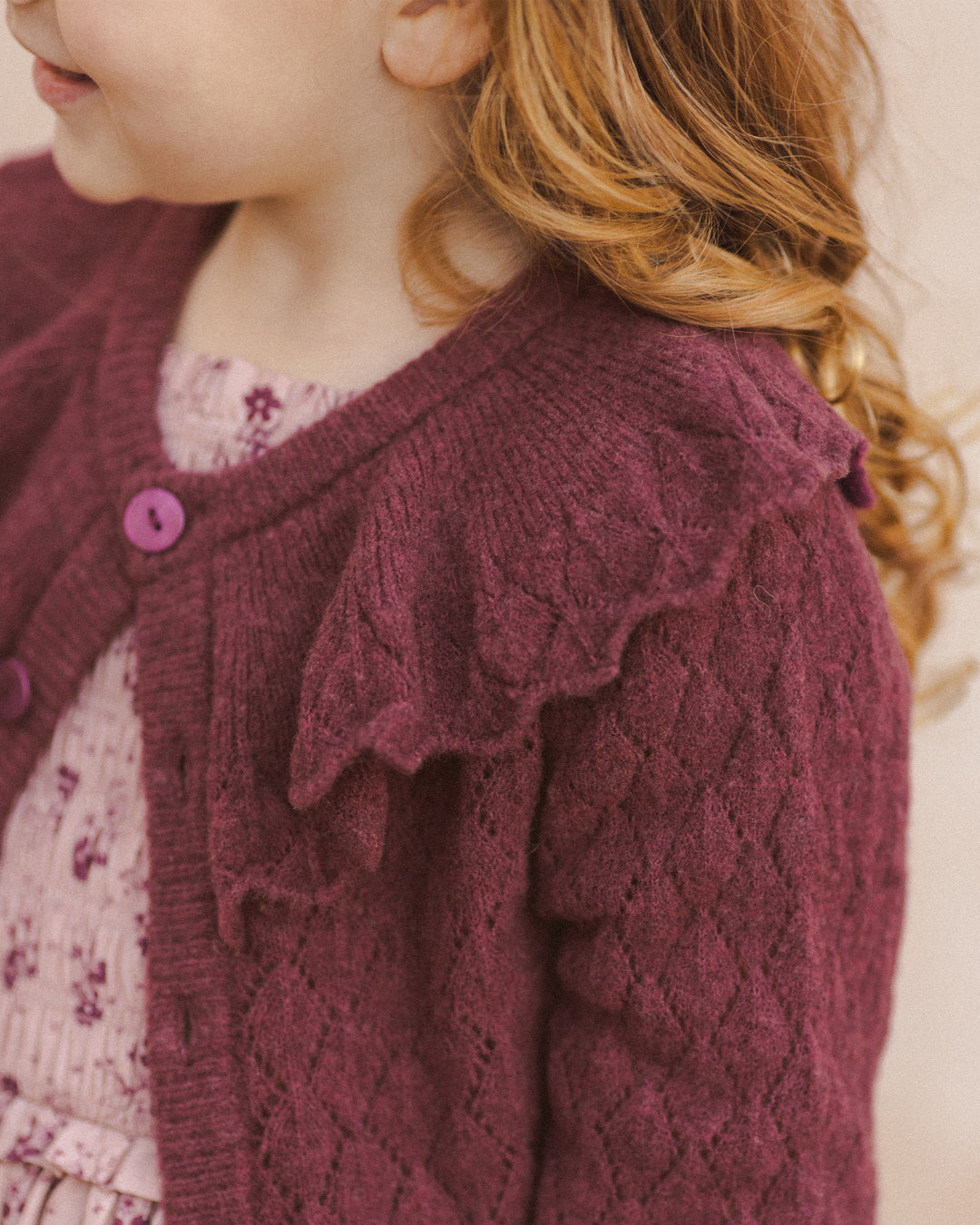 Ruffle Cardigan, Fig