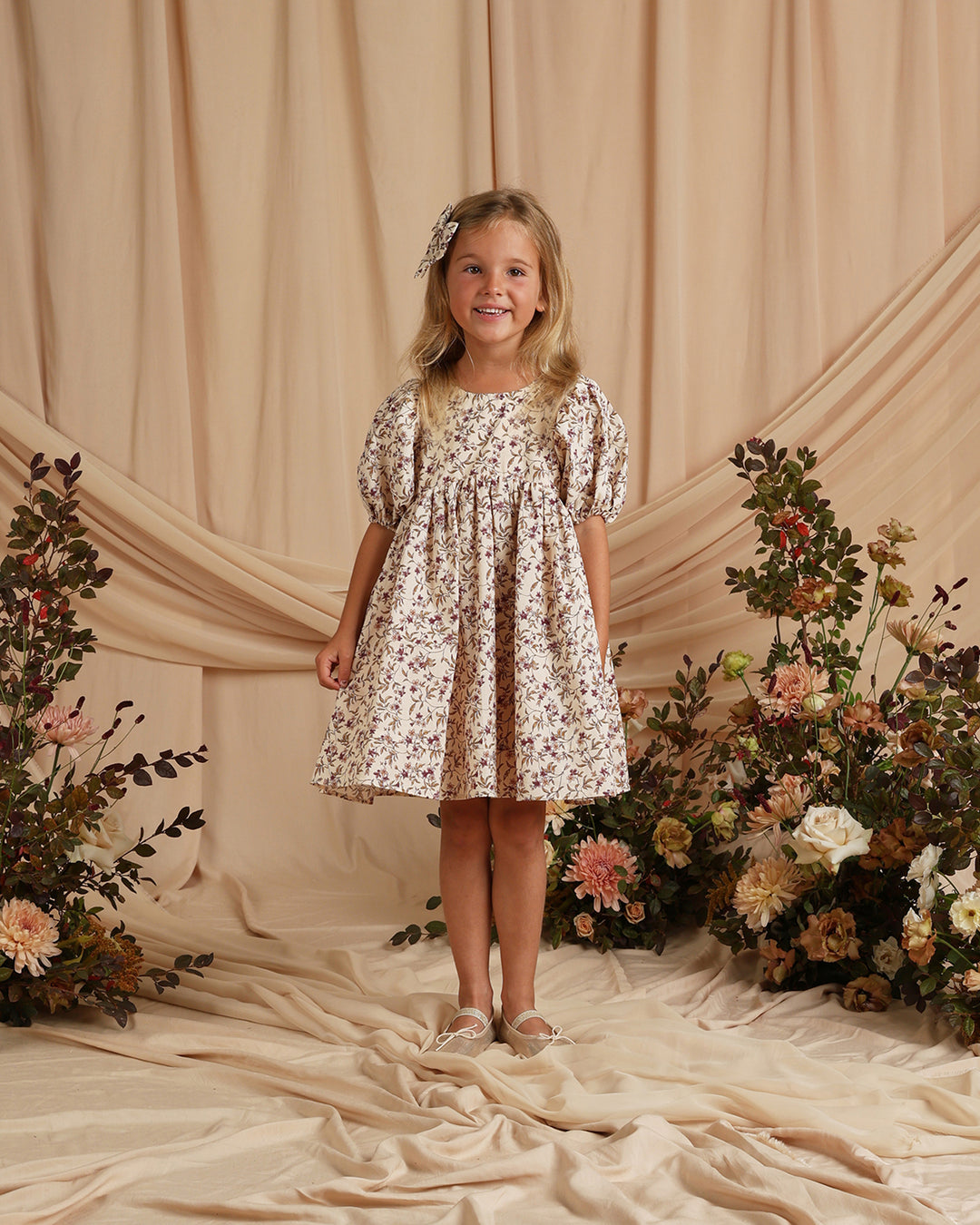 Luna Dress, Fig Floral