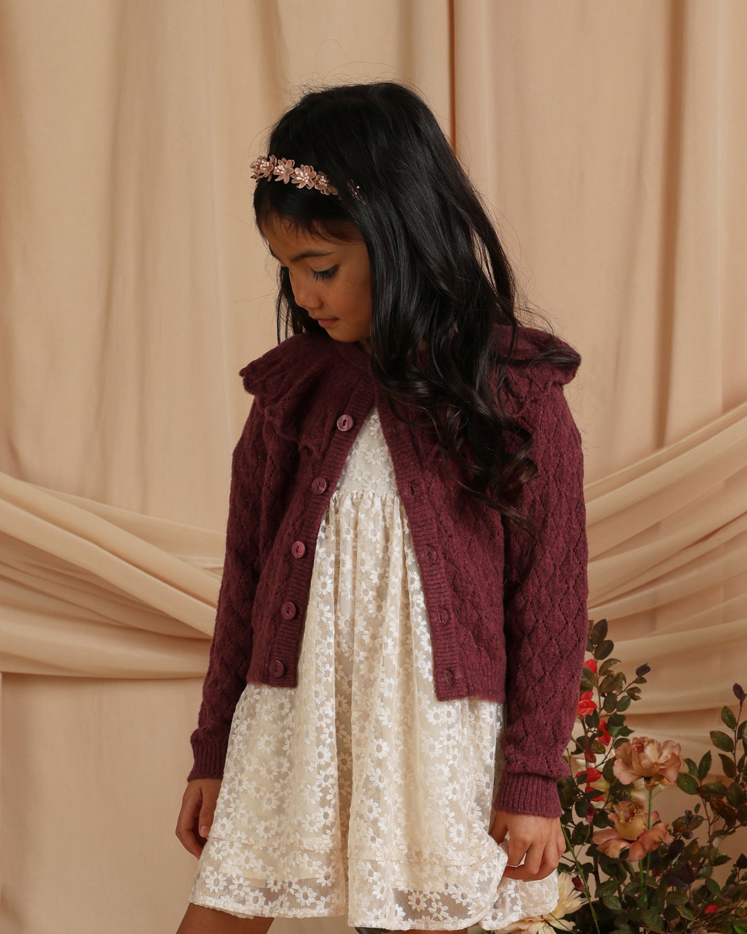 Ruffle Cardigan, Fig