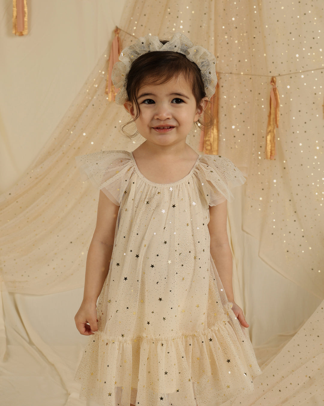 Edie Dress, Champagne Stars