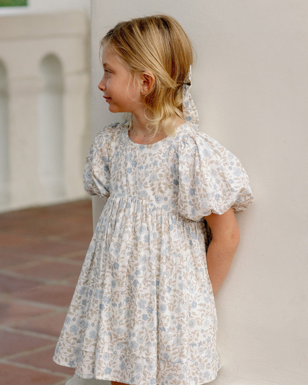 Luna Dress, Blue Garden