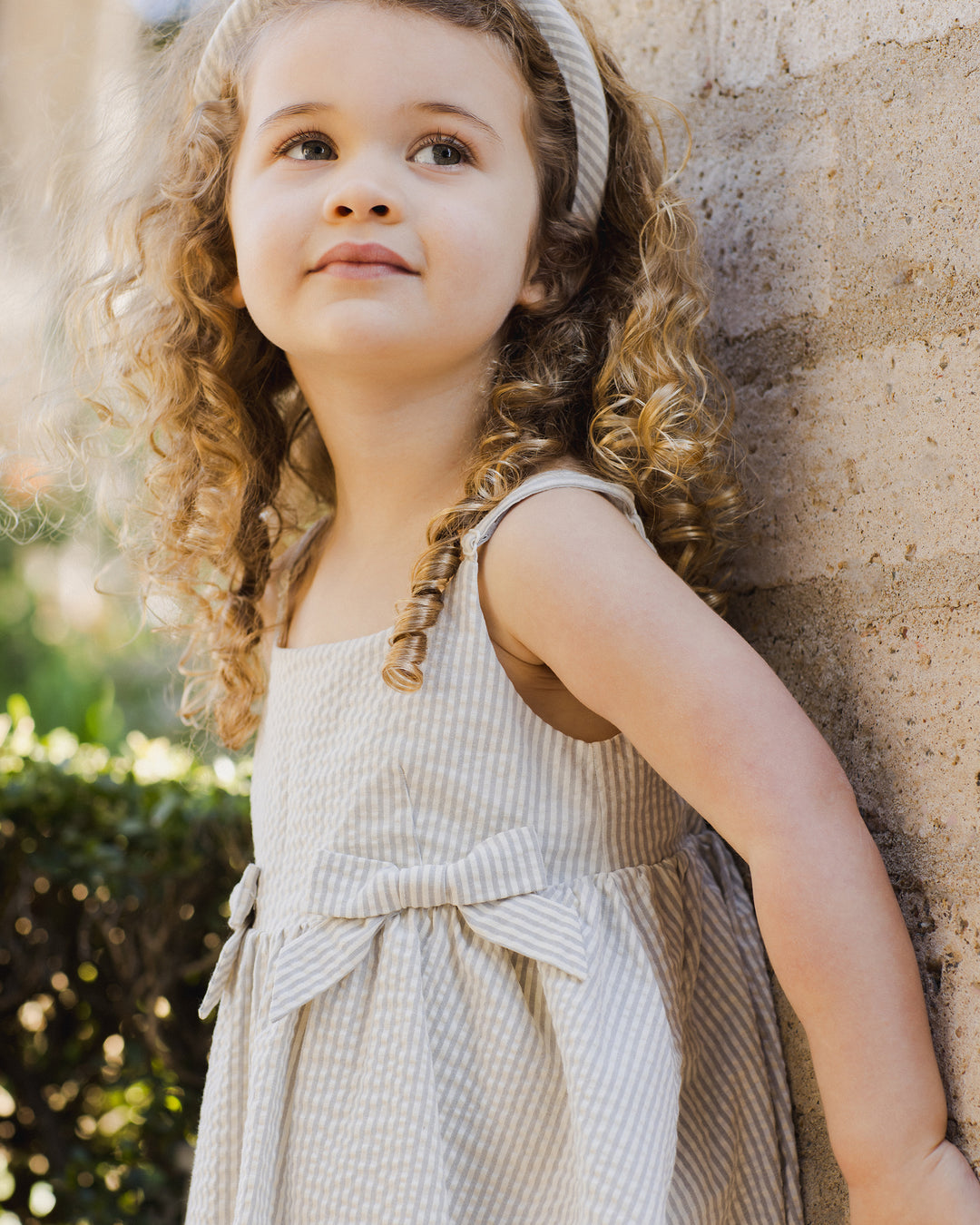 Betsy Dress, Sage Stripe