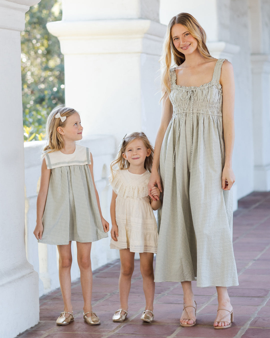 Daisy Dress, Eucalyptus Check