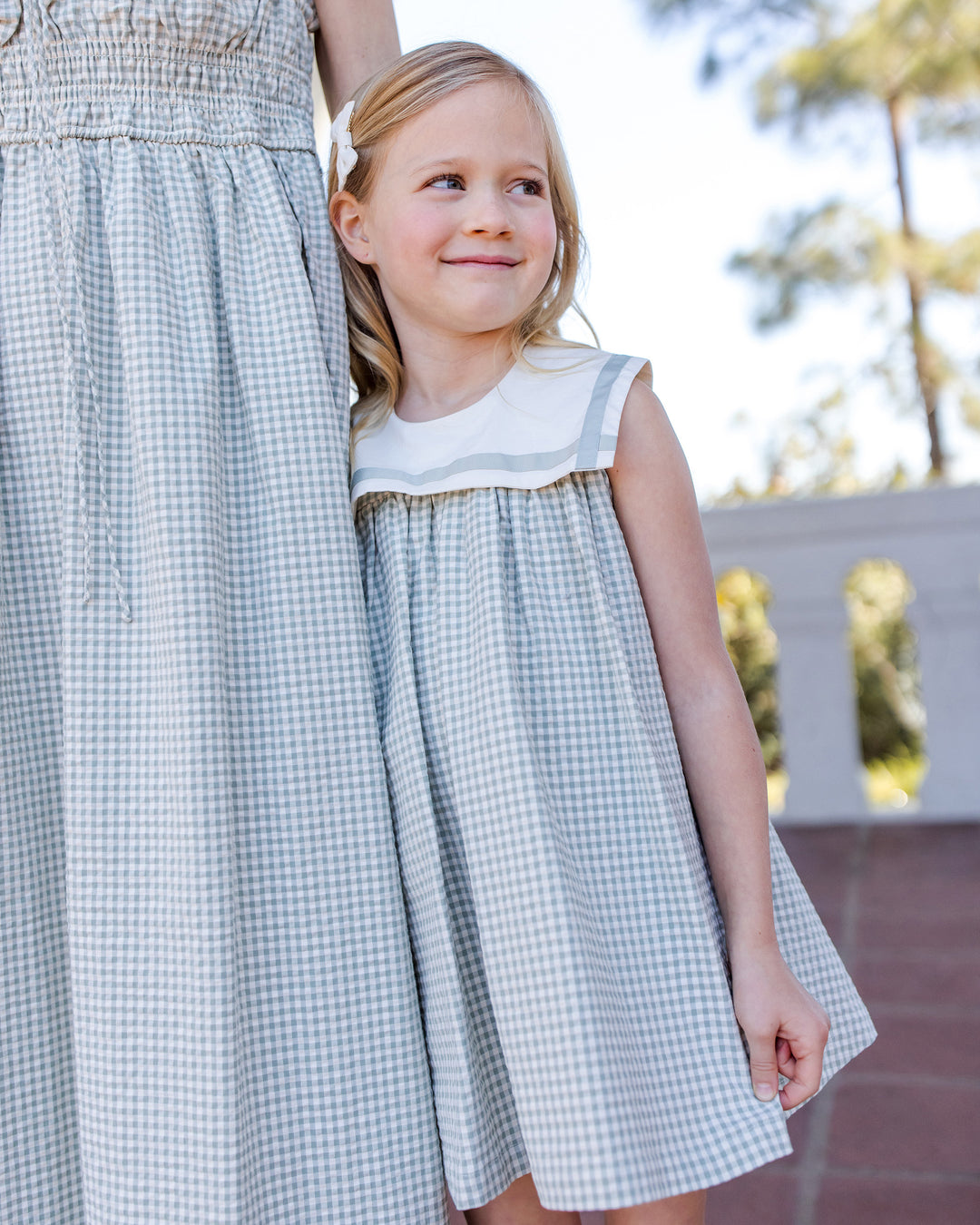 Daisy Dress, Eucalyptus Check