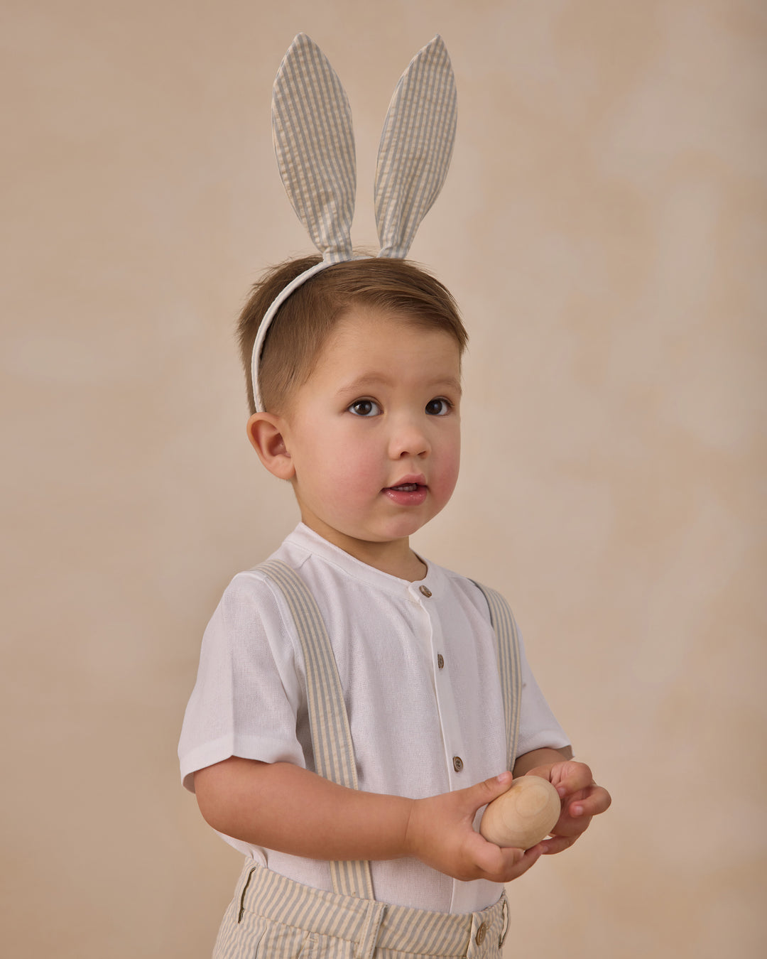Bunny Headband, Sky Stripe Seersucker