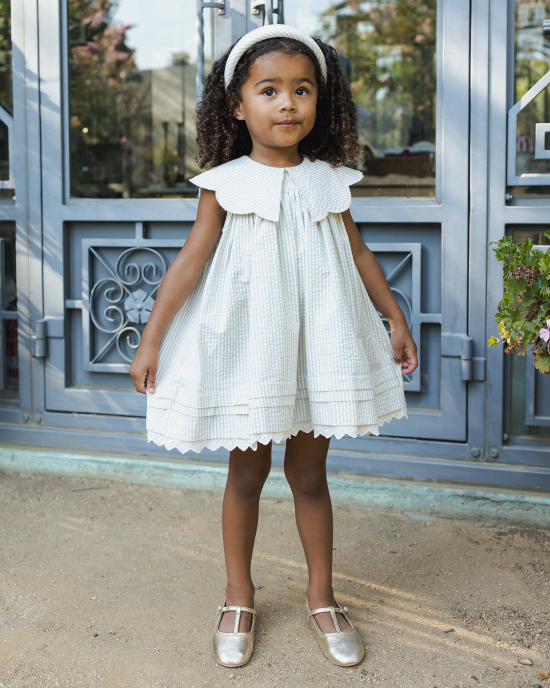 Florence Dress, Sky Stripe