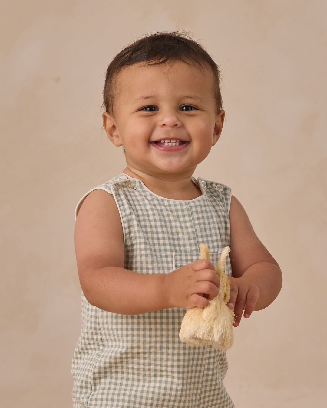 Georgie Romper, Eucalyptus Check