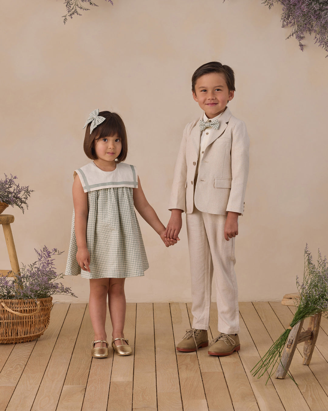 Daisy Dress, Eucalyptus Check