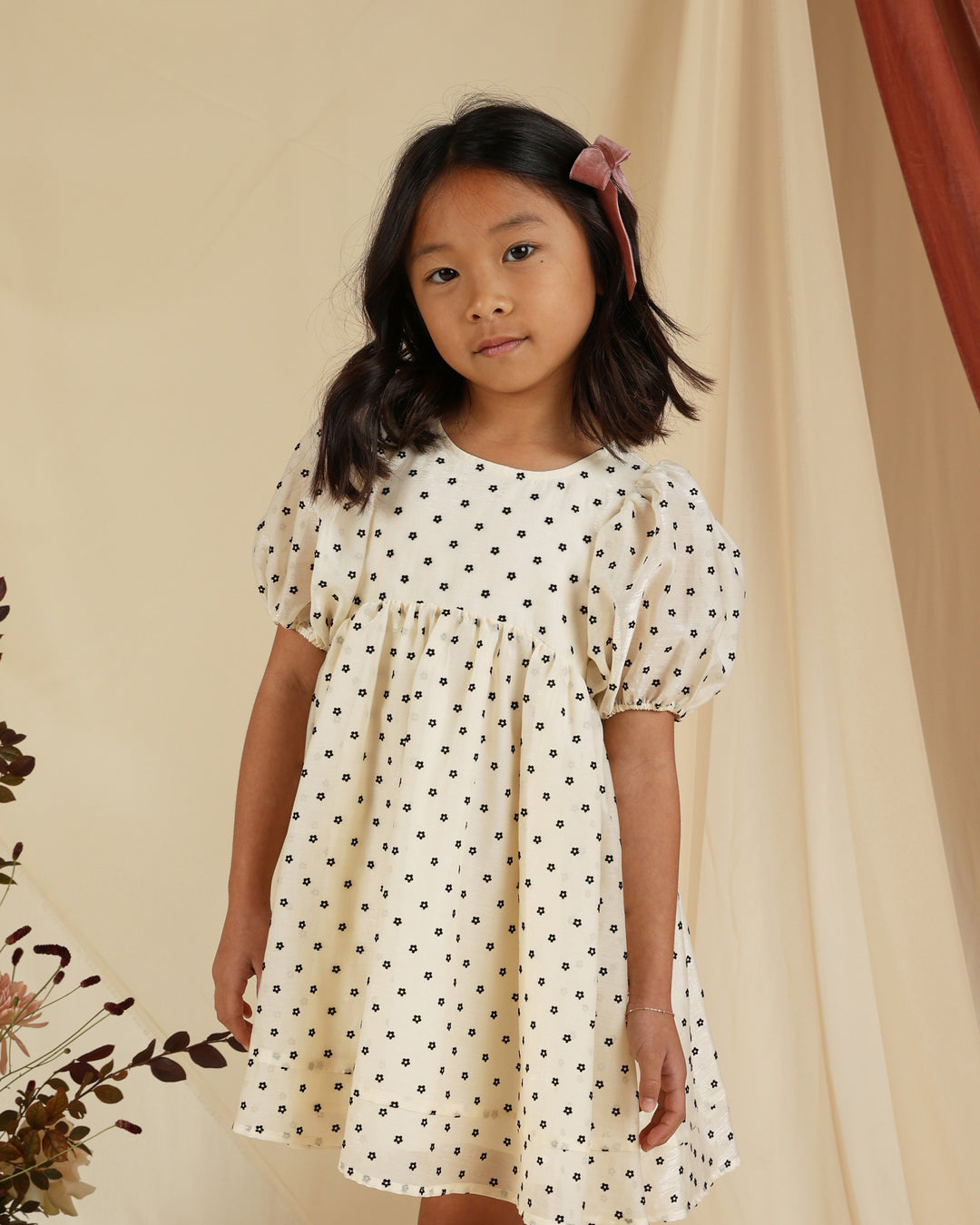 Luna Dress, Flocked Daisy