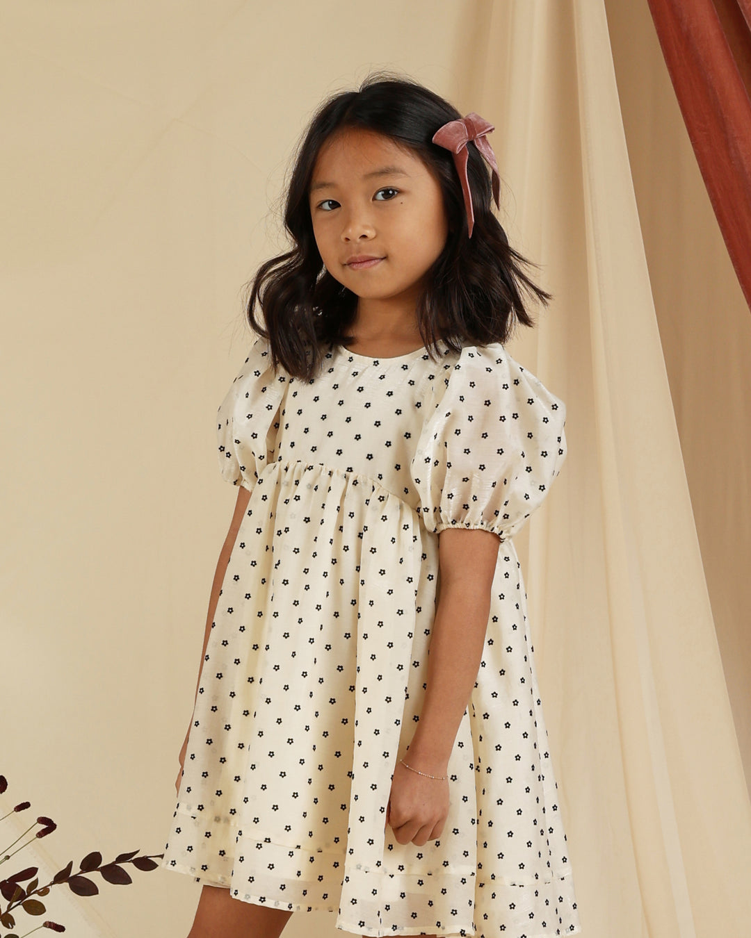 Luna Dress, Flocked Daisy