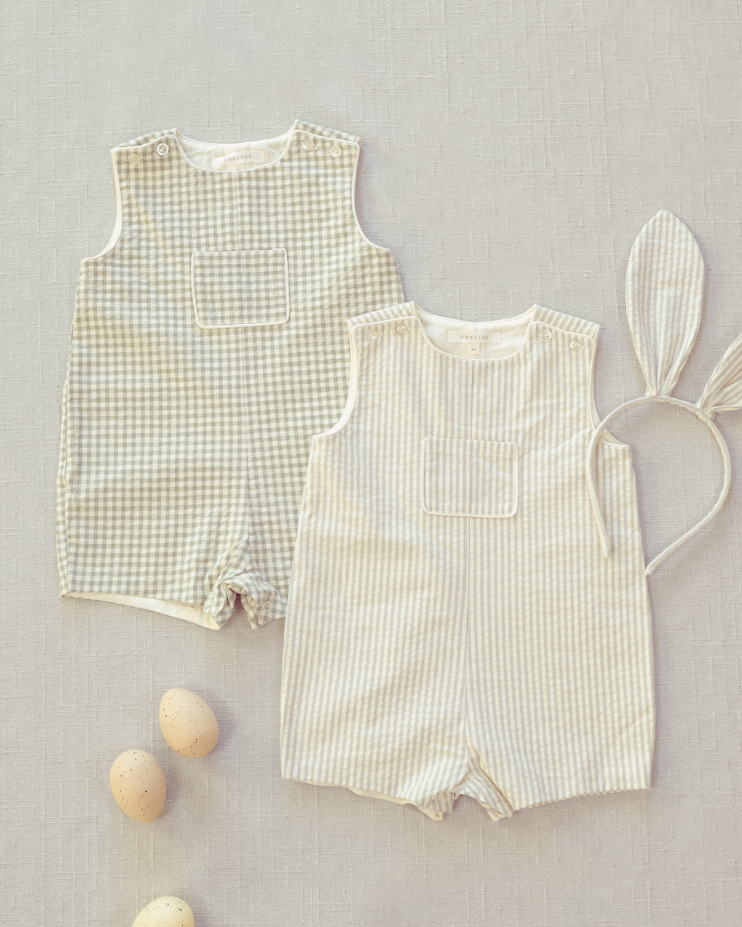 Georgie Romper, Eucalyptus Check