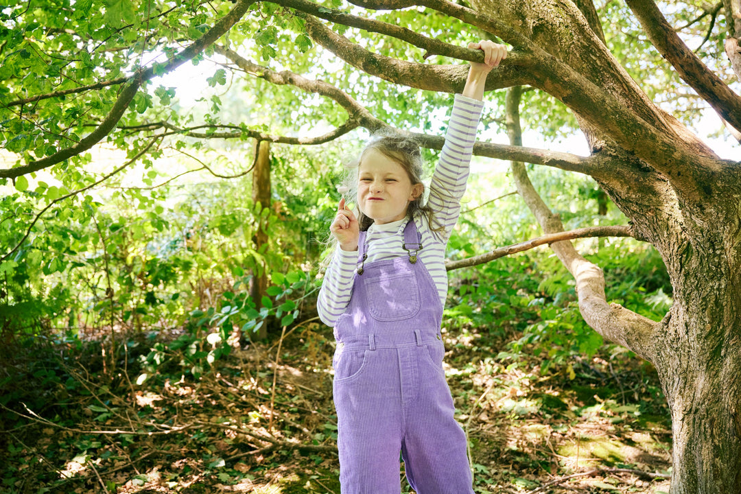 Chunky Cord Dungarees, Violet