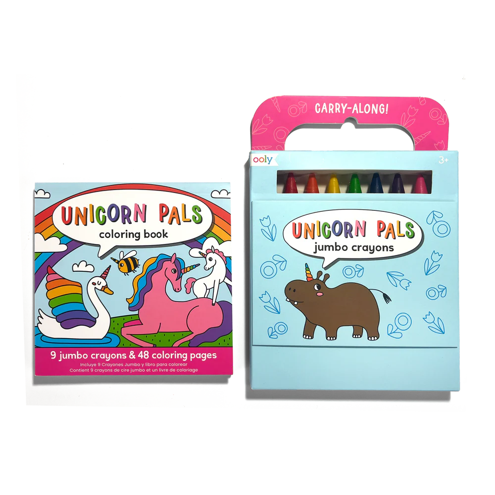 Carry Along Crayon & Coloring Book Kit - Unicorn Pals