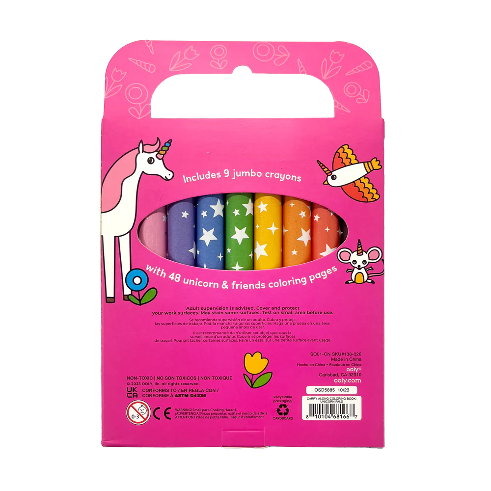 Carry Along Crayon & Coloring Book Kit - Unicorn Pals