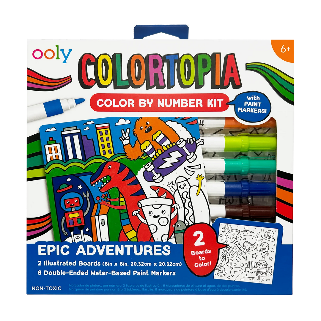 Colortopia Color by Number Paint Marker Kit - Epic Adventure