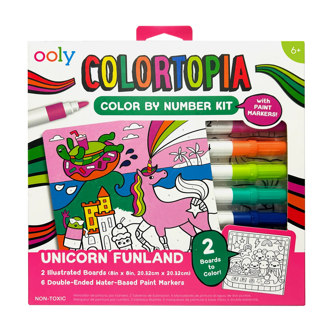 Colortopia By Number Paint Marker Kit - Unicorn Funland