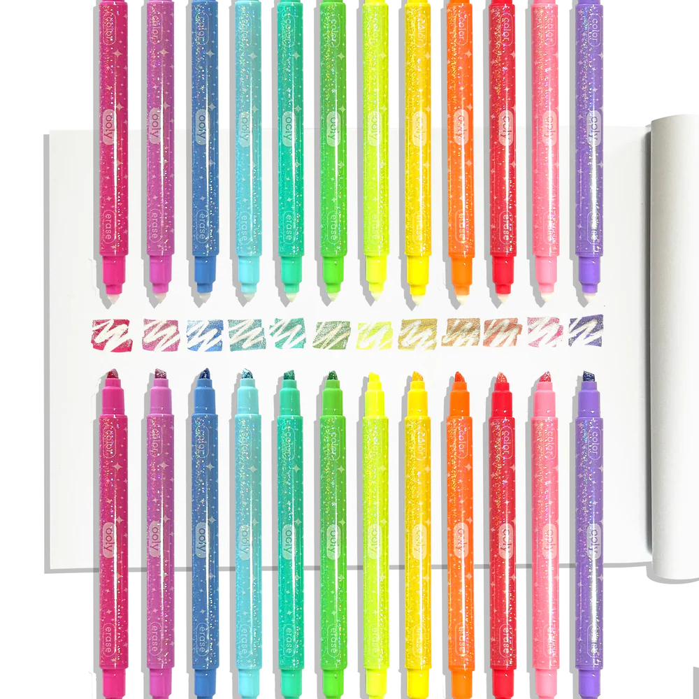 Make No Mistake! Sparkle Glittery Erasable Markers