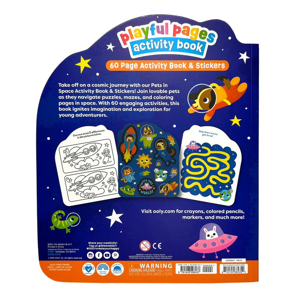 Playful Pages Activity Book - Pets in Space