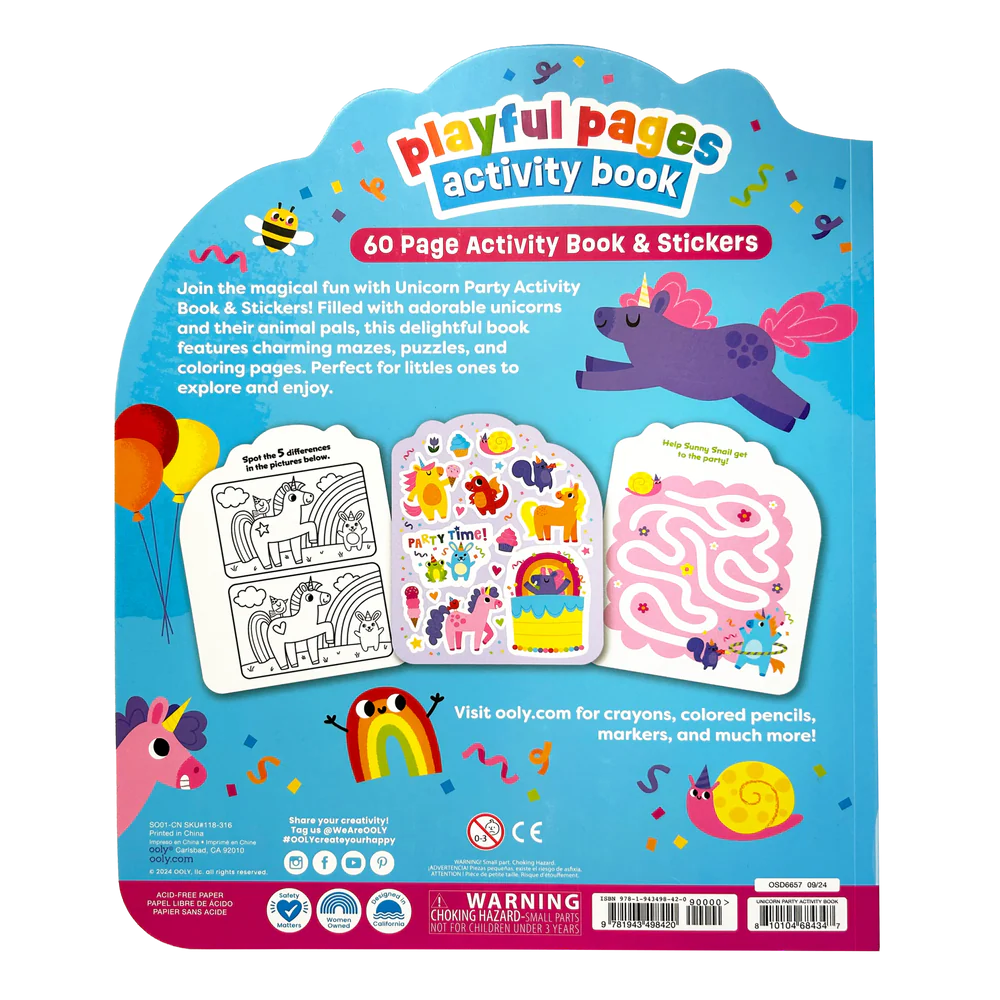 Playful Pages Activity Book - Unicorn Party!