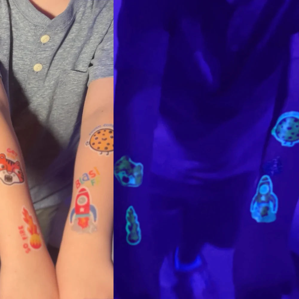 Tattoo-Palooza Glow in the Dark Temporary Tattoos - Magic Moonbeams
