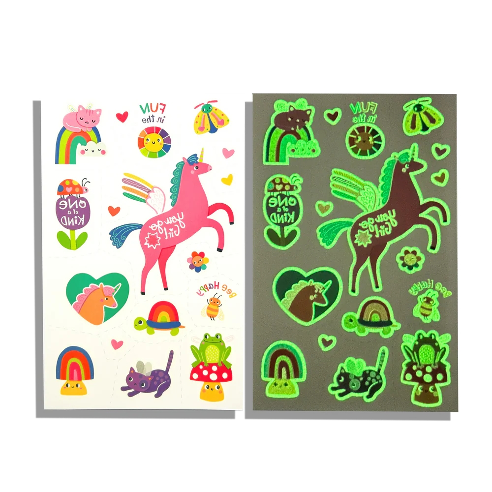 Tattoo-Palooza Glow in the Dark Temporary Tattoos - Magic Moonbeams
