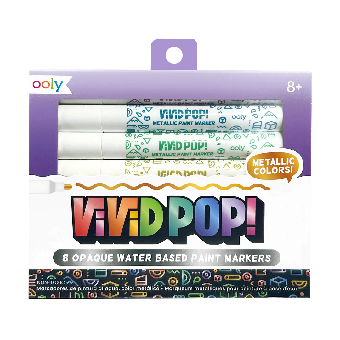 Vivid Pop! Opaque Water-Based Paint Markers-Metallic