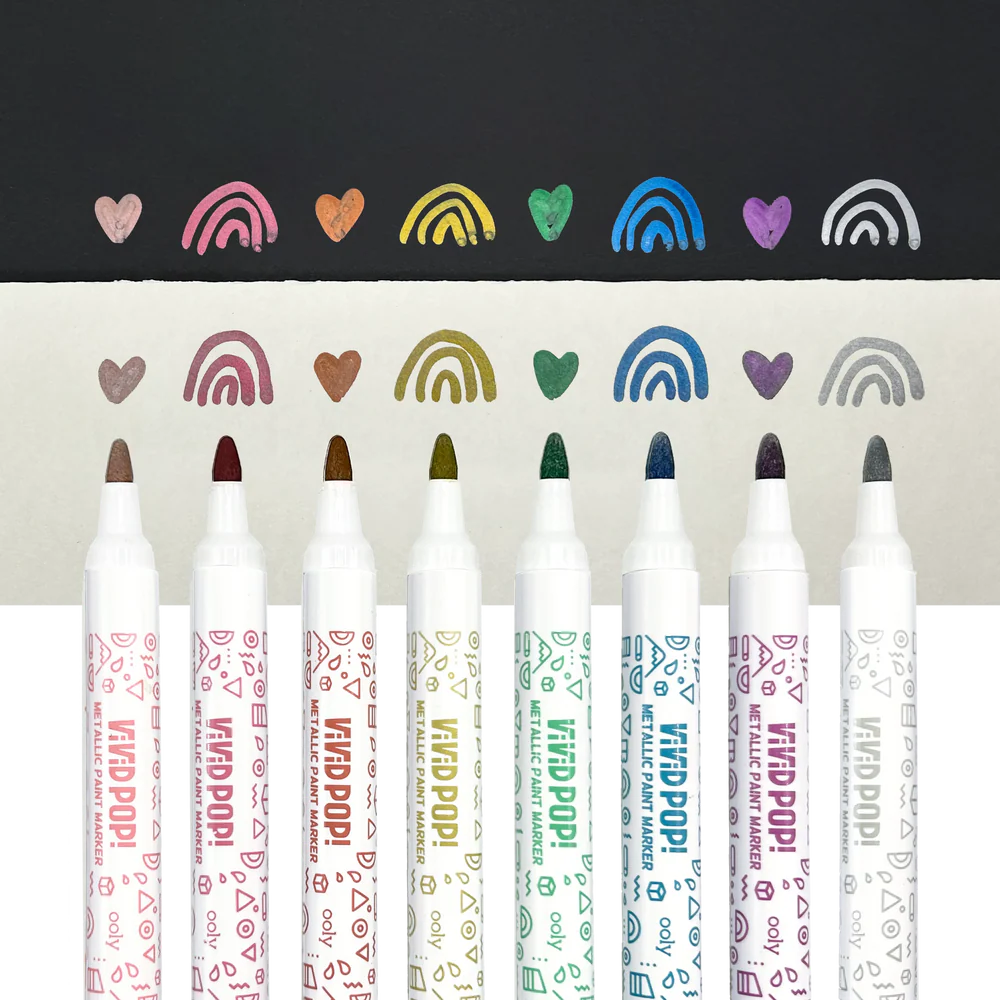 Vivid Pop! Opaque Water-Based Paint Markers-Metallic