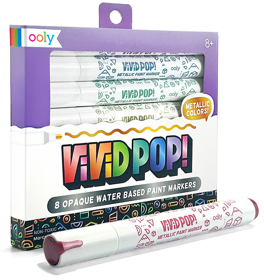 Vivid Pop! Opaque Water-Based Paint Markers-Metallic