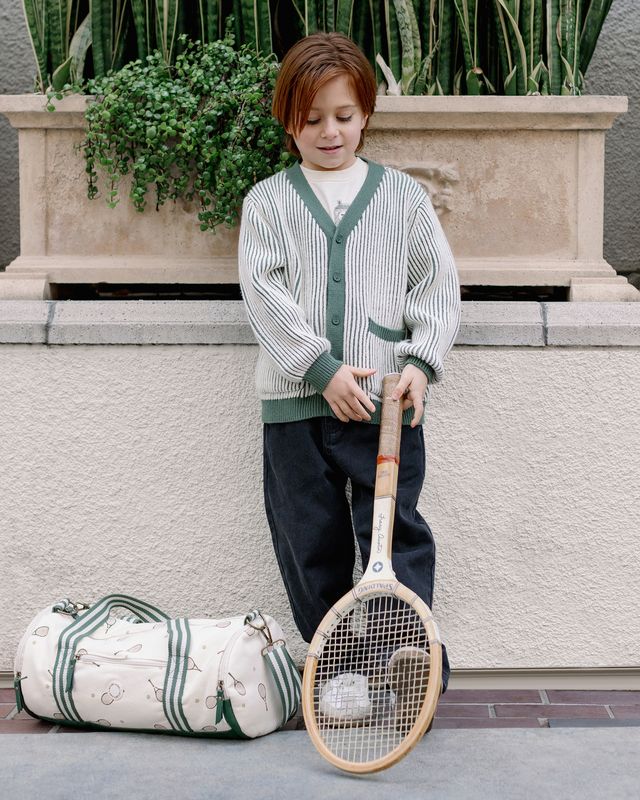 Haywood Cardigan, Green Stripe
