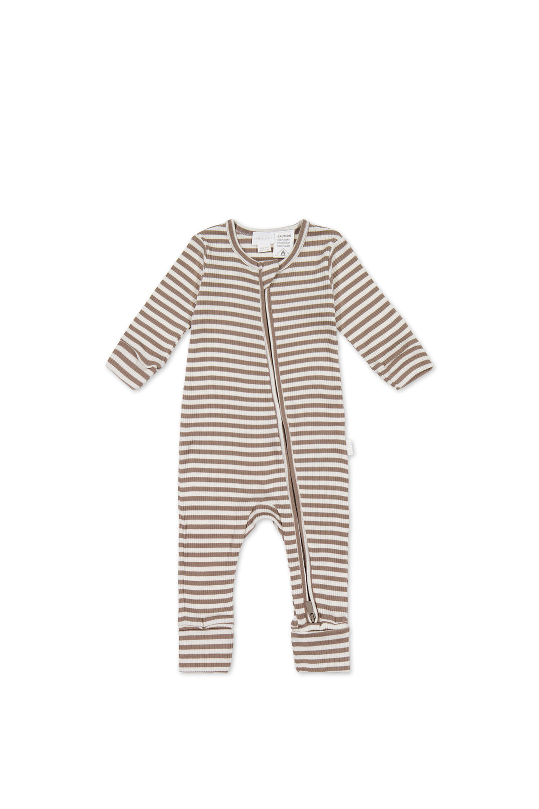 Gracelyn Onepiece, Narrow Stripe Tweed/Cloud