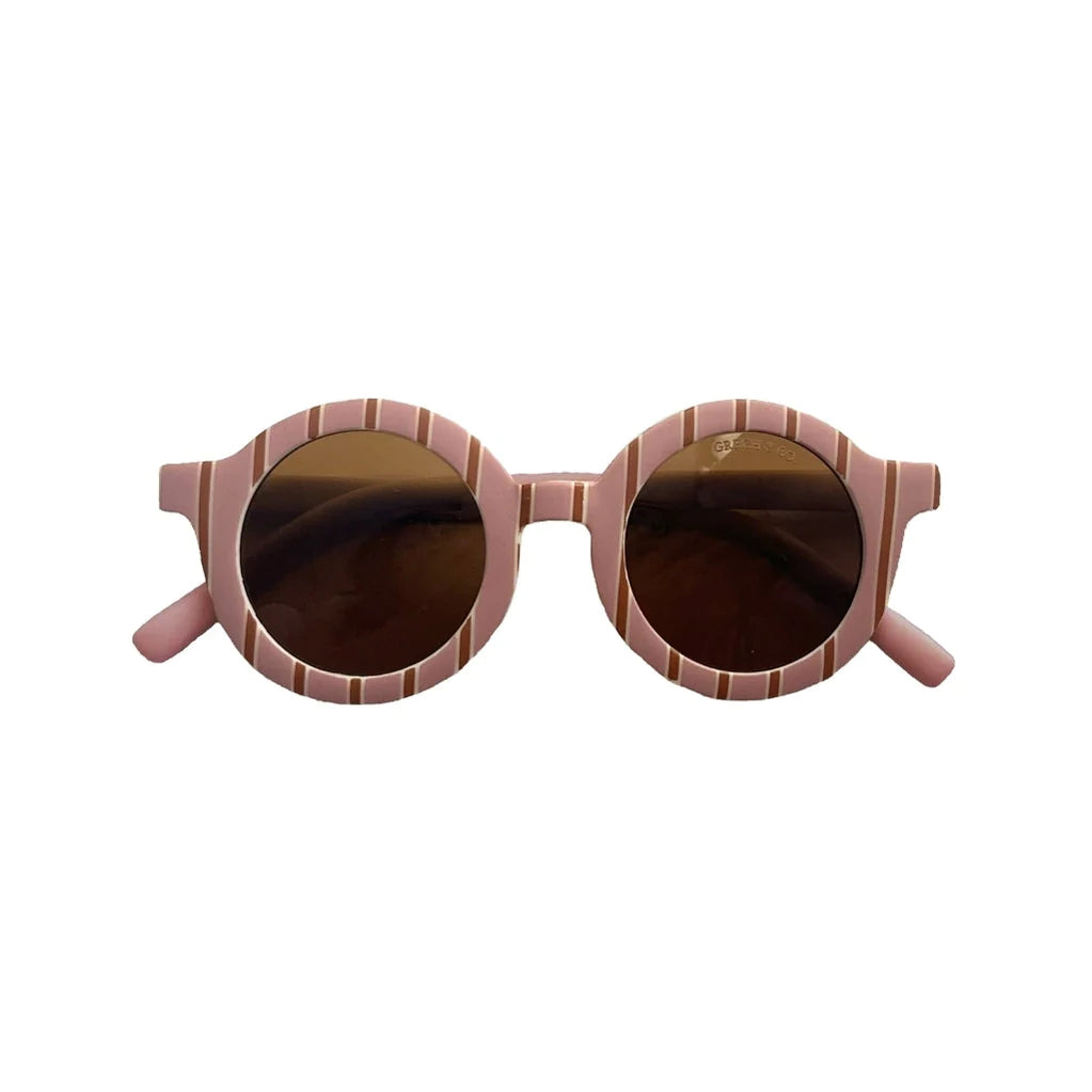 Round Sunglasses, Vintage Stripe